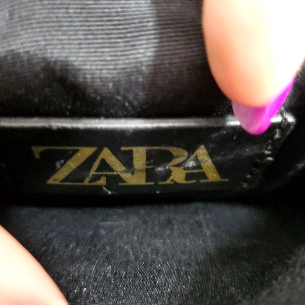 ZARA Western Black Fringe Crossbody Bag with Silver Buckle Detail - Picture 13 of 15